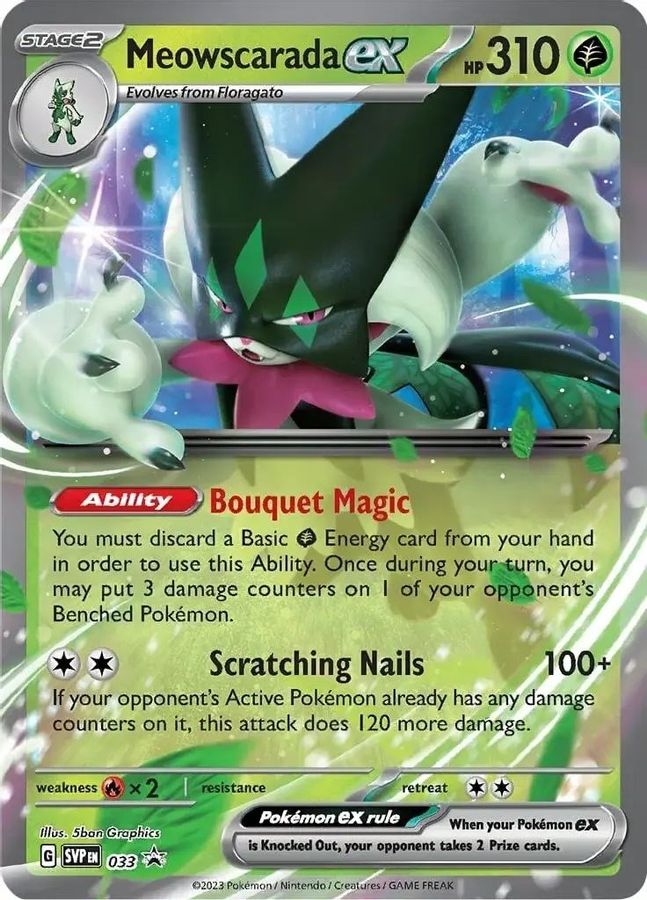 Meowscarada EX 033 - Monster Mart - Pokémon Cards Australia