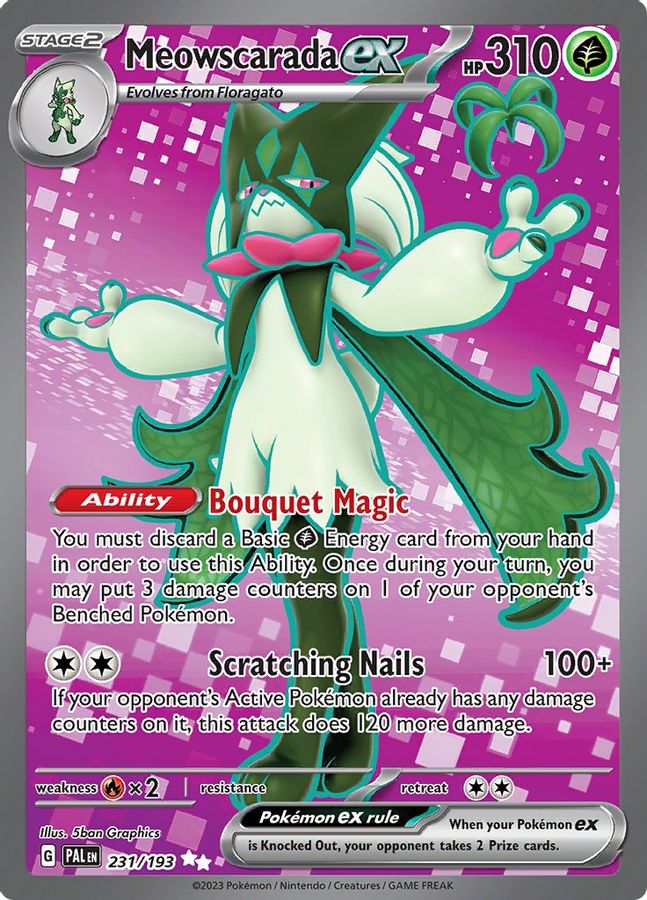 Meowscarada EX 231/193 - Monster Mart - Pokémon Cards Australia