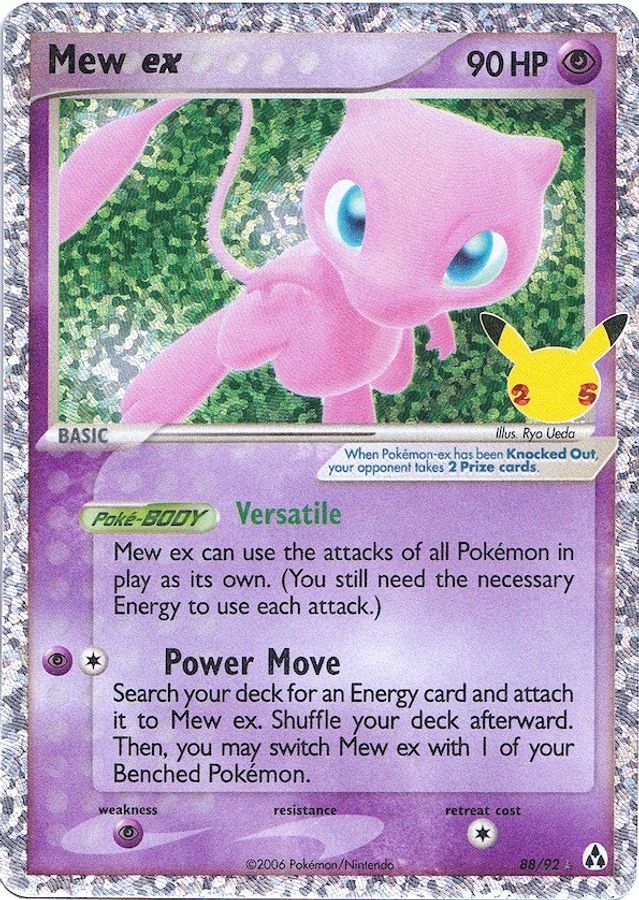 Mew EX 88/92 Raw Card