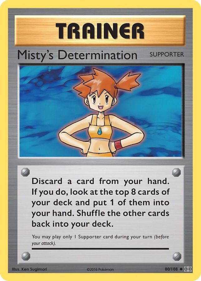Misty's Determination 80/108 - Monster Mart - Pokémon Cards Australia