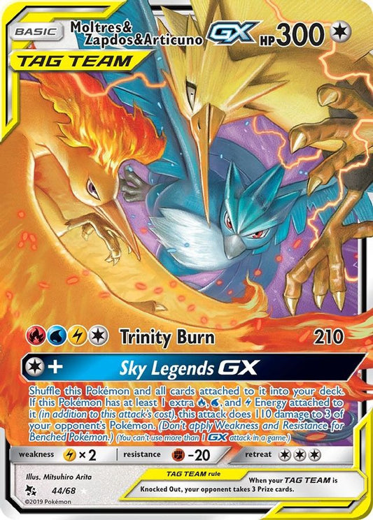 Moltres & Zapdos & Articuno GX 44/68 - Monster Mart - Pokémon Cards Australia