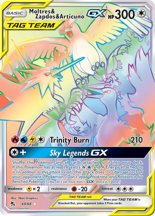Moltres & Zapdos & Articuno GX 69/68 - Monster Mart - Pokémon Cards Australia