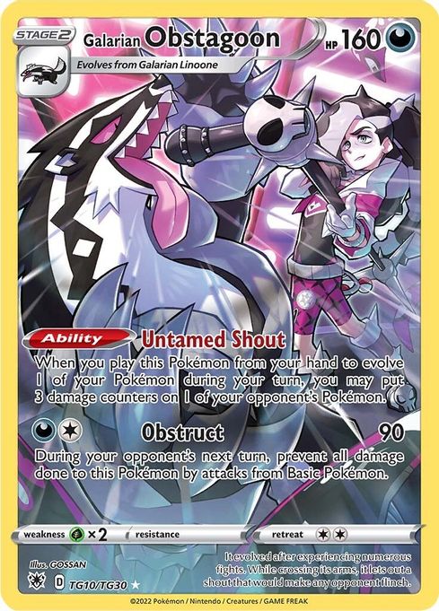 Obstagoon TG10/TG30 - Monster Mart - Pokémon Cards Australia