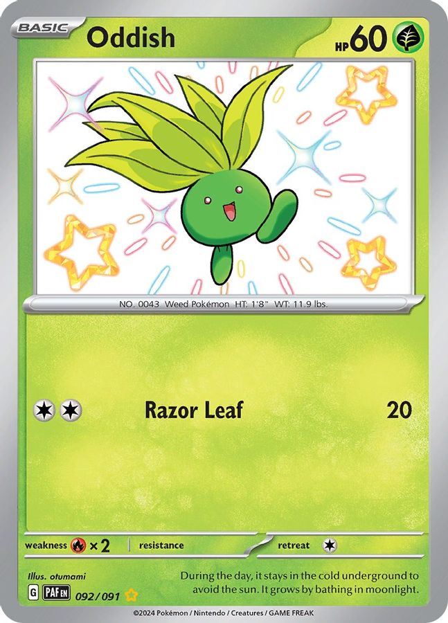 Oddish 092/091 - Monster Mart - Pokémon Cards Australia
