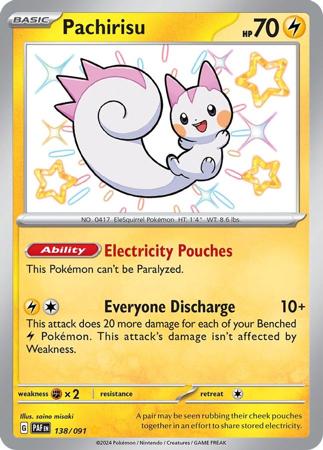 Pachirisu 138/091 - Monster Mart - Pokémon Cards Australia