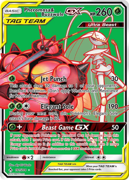 Pheromosa & Buzzwole GX 191/214 - Monster Mart - Pokémon Cards Australia