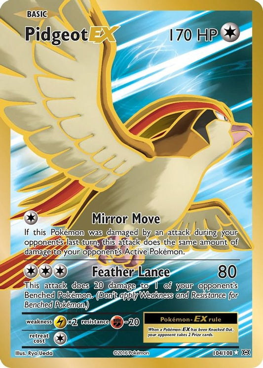 Pidgeot EX 104/108 - Monster Mart - Pokémon Cards Australia