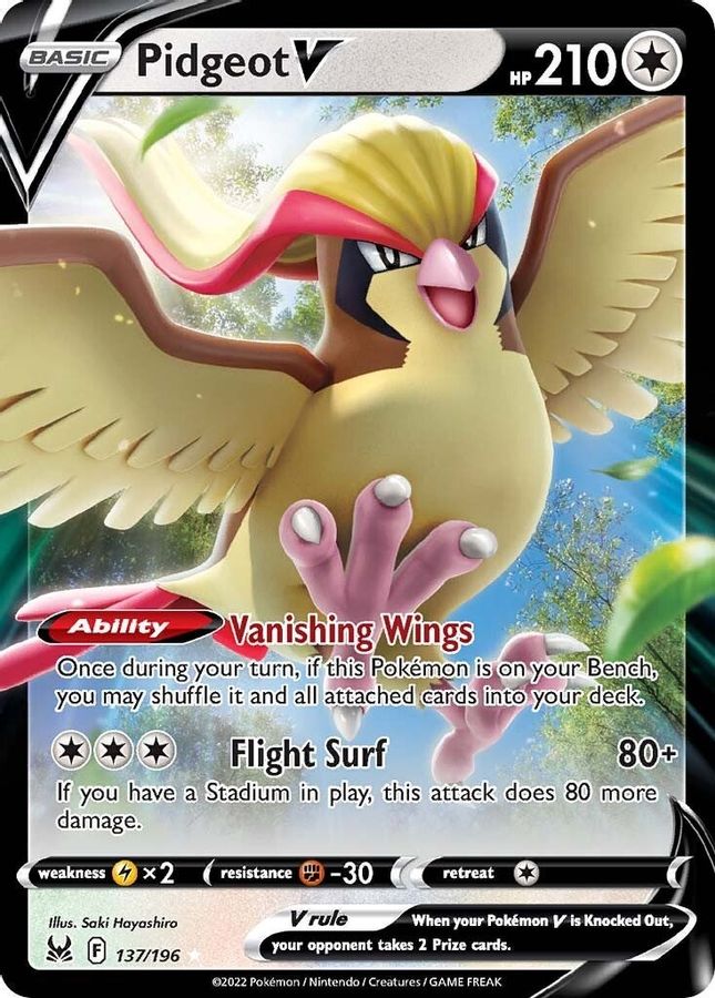 Pidgeot V 137/196 - Monster Mart - Pokémon Cards Australia