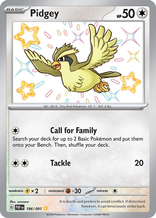 Pidgey 196/091 - Monster Mart - Pokémon Cards Australia