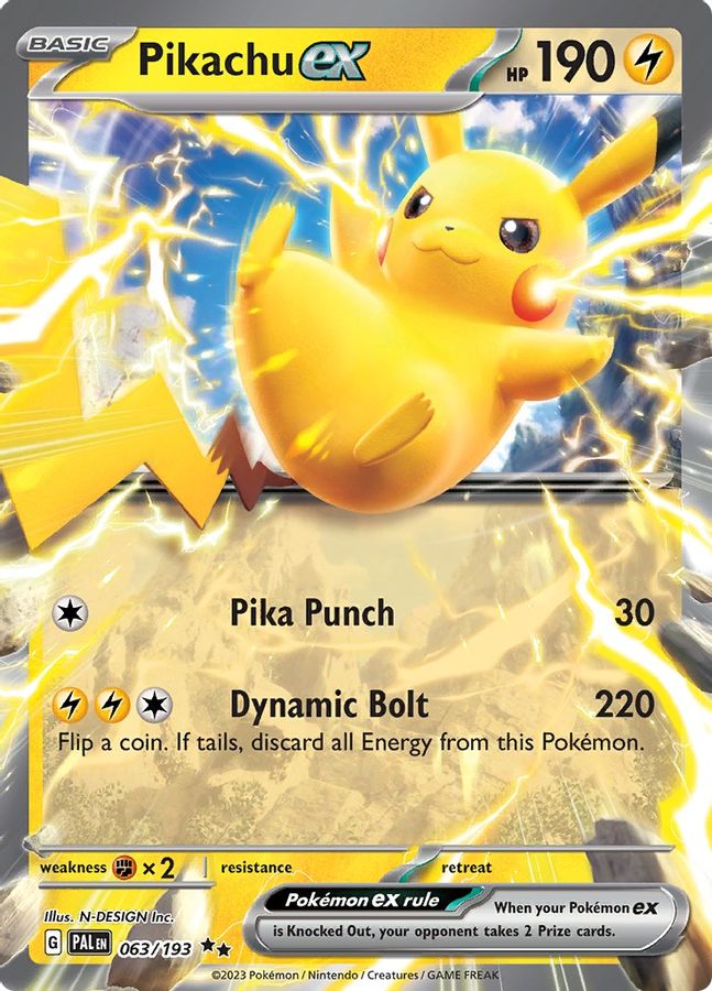 Pikachu EX 063/193 - Monster Mart - Pokémon Cards Australia