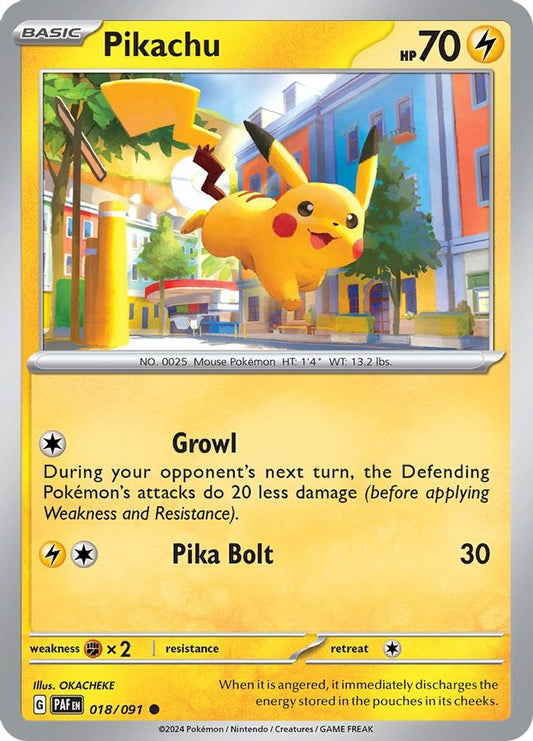 Pikachu Reverse Holo 018/091 - Monster Mart - Pokémon Cards Australia