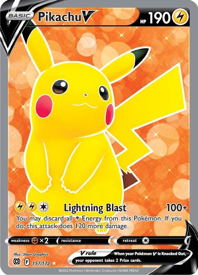 Pikachu V 157/172 - Monster Mart - Pokémon Cards Australia