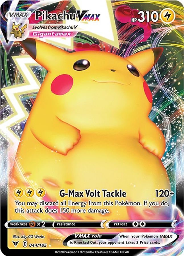 Pikachu VMAX 044/185 Raw Card