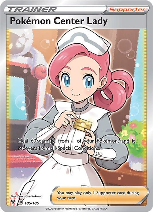Pokemon Center Lady 185/185 - Monster Mart - Pokémon Cards Australia