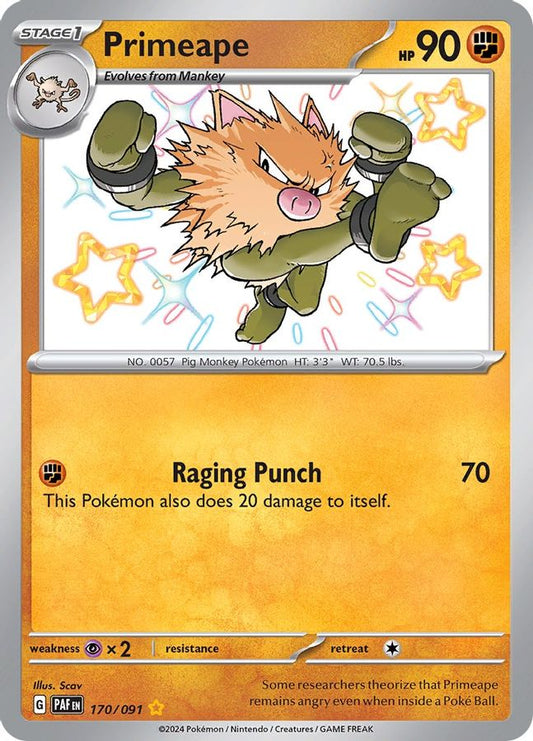 Primeape 170/091 - Monster Mart - Pokémon Cards Australia