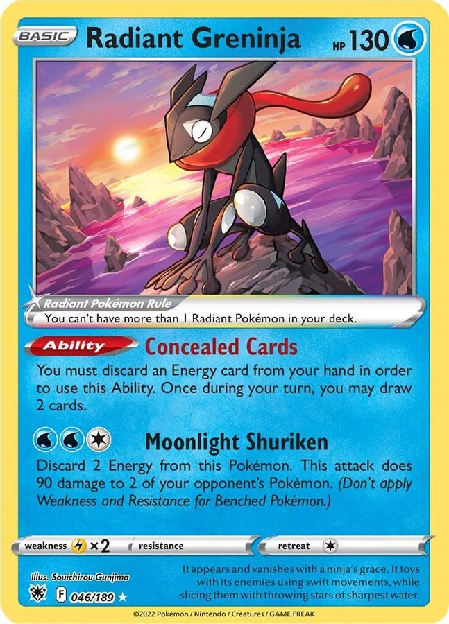 Radiant Greninja 046/189 - Monster Mart - Pokémon Cards Australia Pokemon Cards