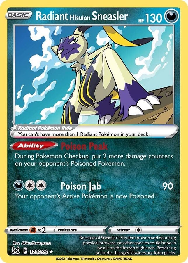 Radiant Sneasler 123/196 - Monster Mart - Pokémon Cards Australia