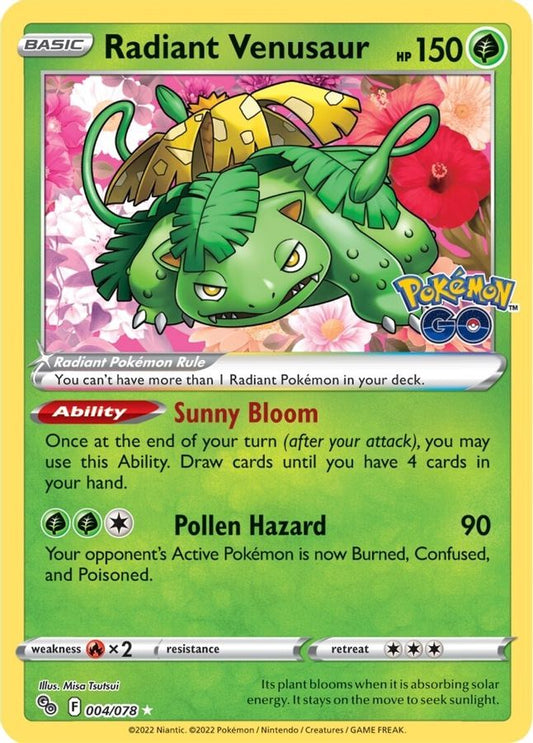 Radiant Venusaur 004/078 - Monster Mart - Pokémon Cards Australia