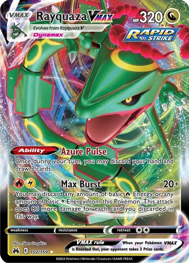 Rayquaza VMAX 102/159 - Monster Mart - Pokémon Cards Australia Pokemon Cards