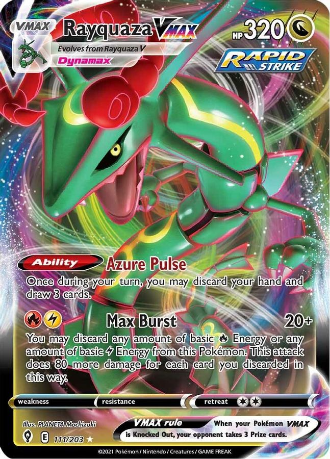 Rayquaza VMAX 111/203 - Monster Mart - Pokémon Cards Australia