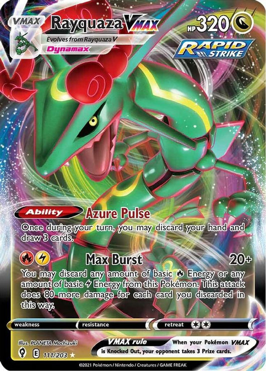 Rayquaza VMAX 111/203 - Monster Mart - Pokémon Cards Australia