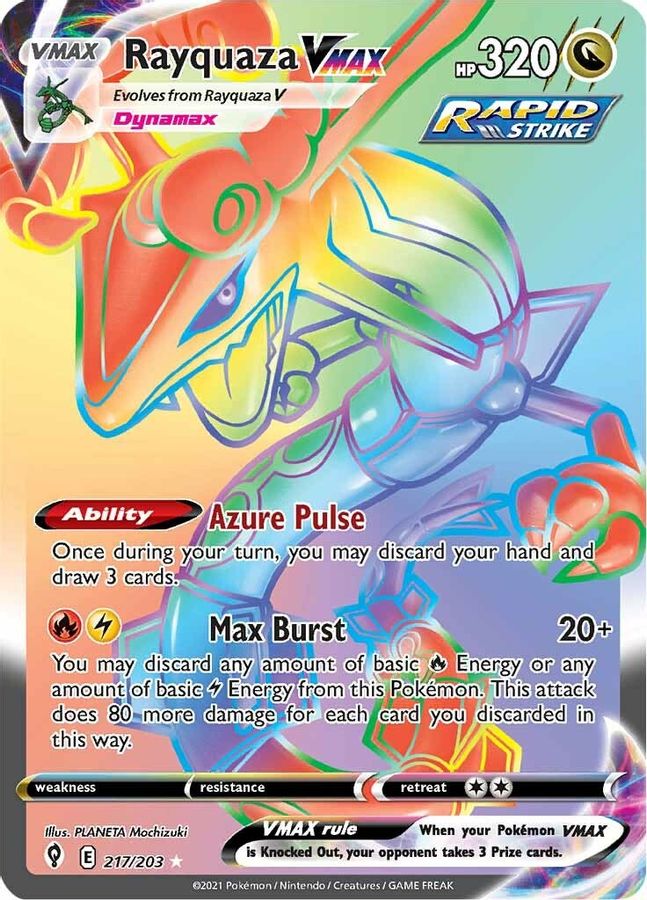 Rayquaza VMAX 217/203 - Monster Mart - Pokémon Cards Australia