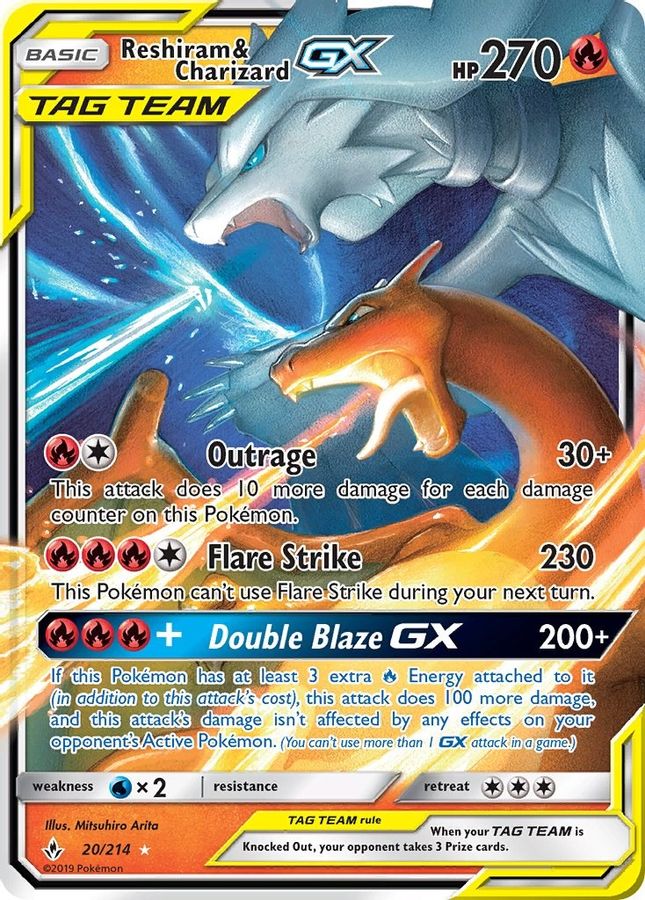 Reshiram & Charizard GX 20/214 - Monster Mart - Pokémon Cards Australia