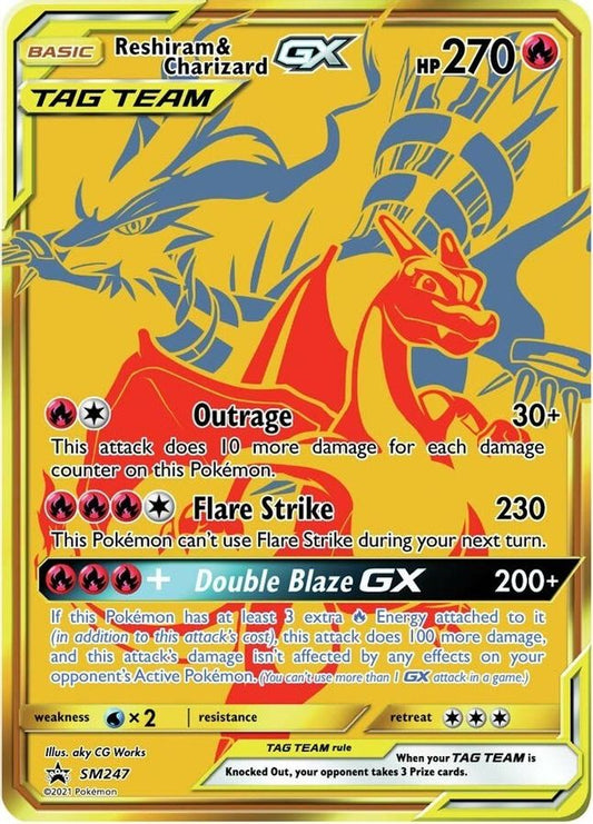 Reshiram & Charizard GX SM247 - Monster Mart - Pokémon Cards Australia