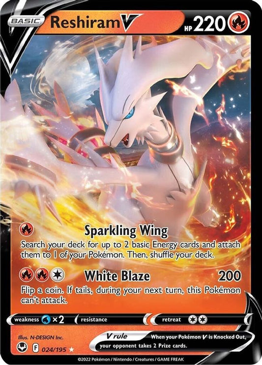 Reshiram V 024/195 - Monster Mart - Pokémon Cards Australia