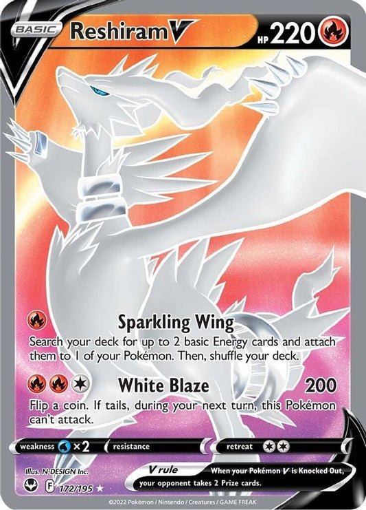 Reshiram V 172/195 - Monster Mart - Pokémon Cards Australia