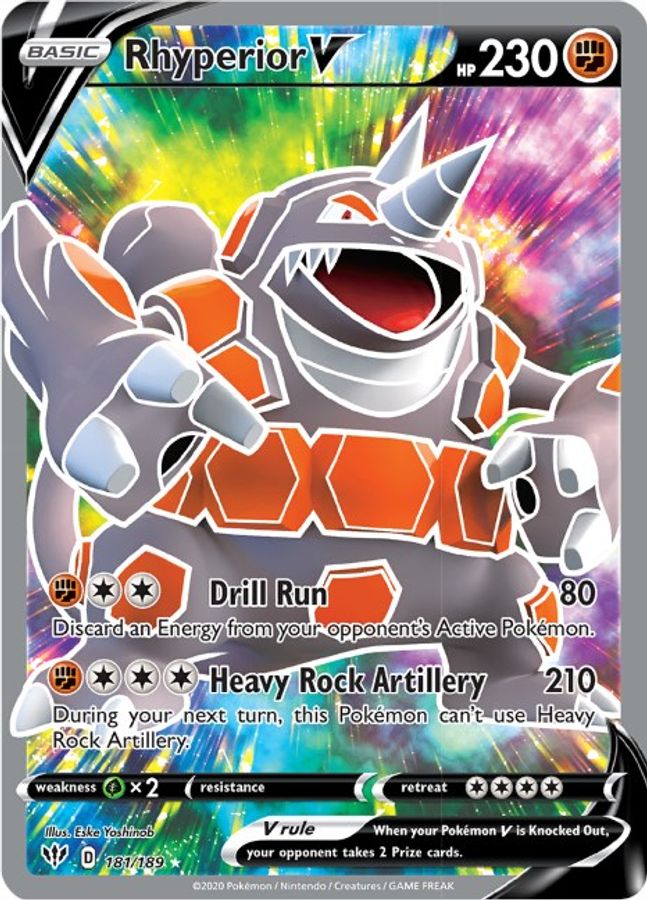 Rhyperior V 181/189 - Monster Mart - Pokémon Cards Australia