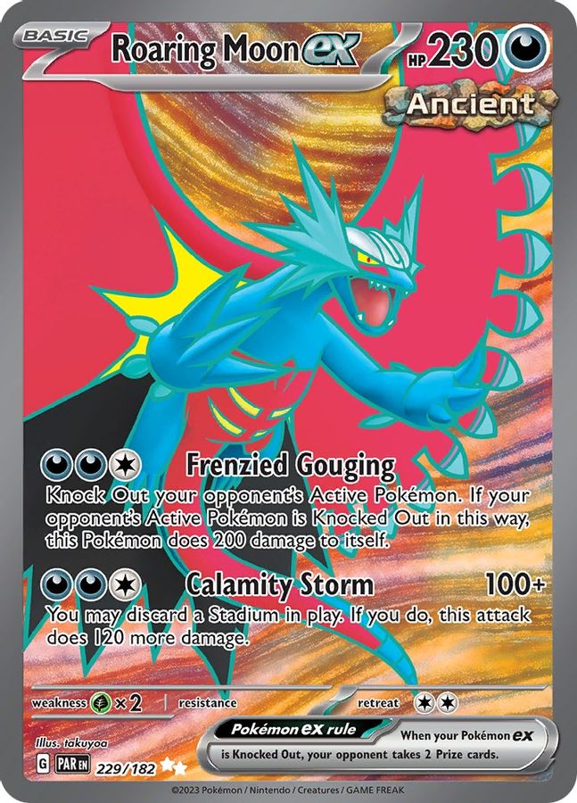 Roaring Moon EX Raw Card - Rare Collectible Gaming Card Roaring Moon EX Raw Card - Rare Collectible Gaming Card