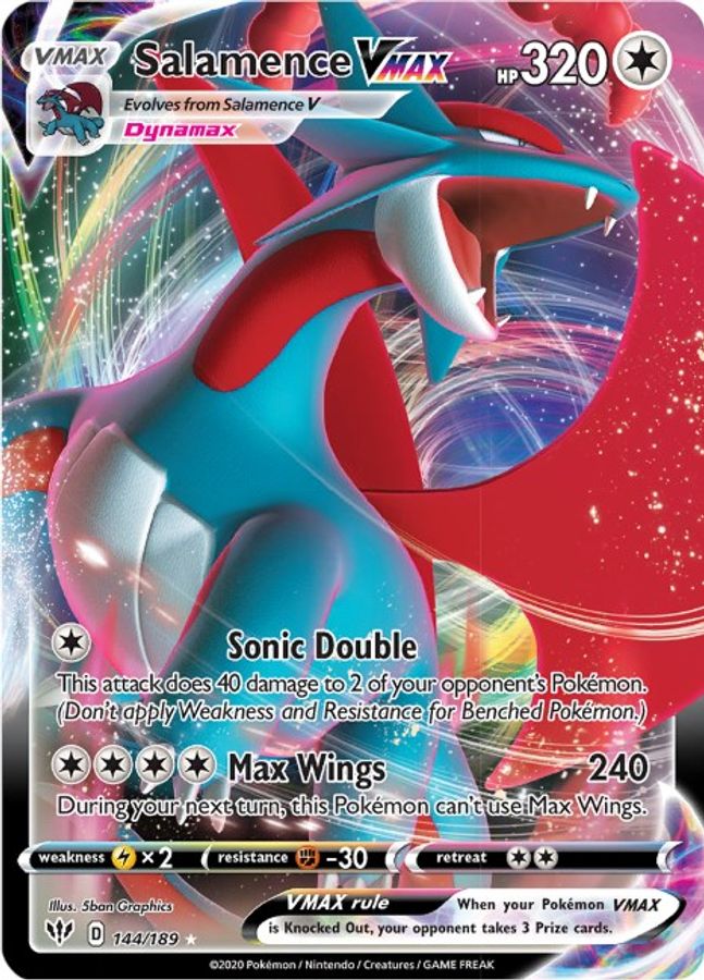 Salamence VMAX 144/189 - Monster Mart - Pokémon Cards Australia