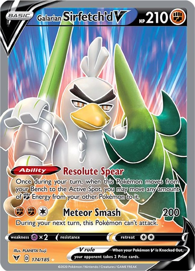 Sirfetch'd V Full Art 174/185 - Monster Mart - Pokémon Cards Australia