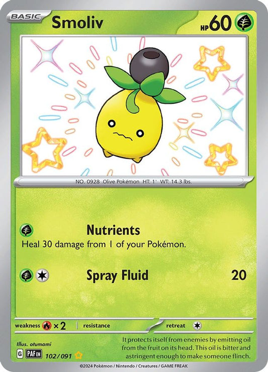 Smoliv 102/091 - Monster Mart - Pokémon Cards Australia
