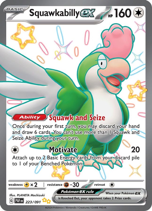 Squawkabilly EX 223/091 - Monster Mart - Pokémon Cards Australia