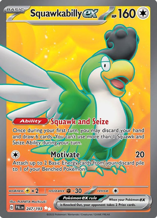 Squawkabilly EX 247/193 - Monster Mart - Pokémon Cards Australia