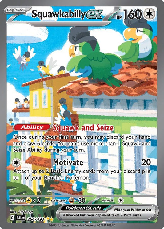 Squawkabilly EX 264/193 - Monster Mart - Pokémon Cards Australia