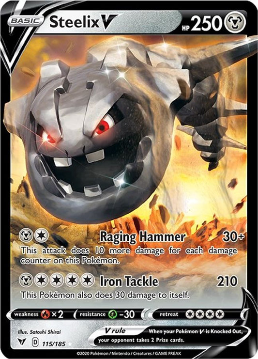 Steelix V 115/185 - Monster Mart - Pokémon Cards Australia