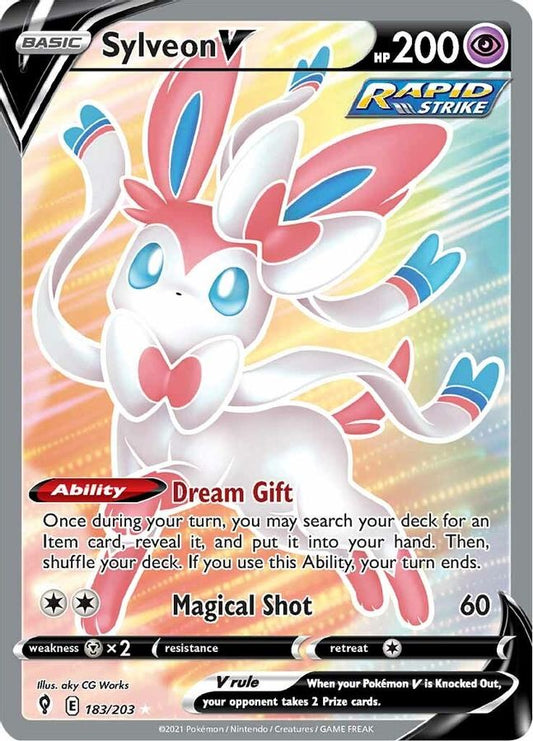 Sylveon V 183/203 - Monster Mart - Pokémon Cards Australia
