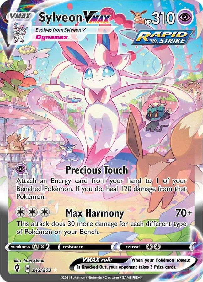 Sylveon VMAX 212/203 - Monster Mart - Pokémon Cards Australia