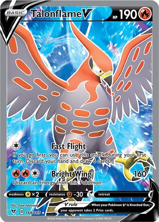 Talonflame V Full Art 168/185 - Monster Mart - Pokémon Cards Australia