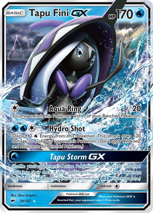 Tapu Fini GX 39/147 - Monster Mart - Pokémon Cards Australia