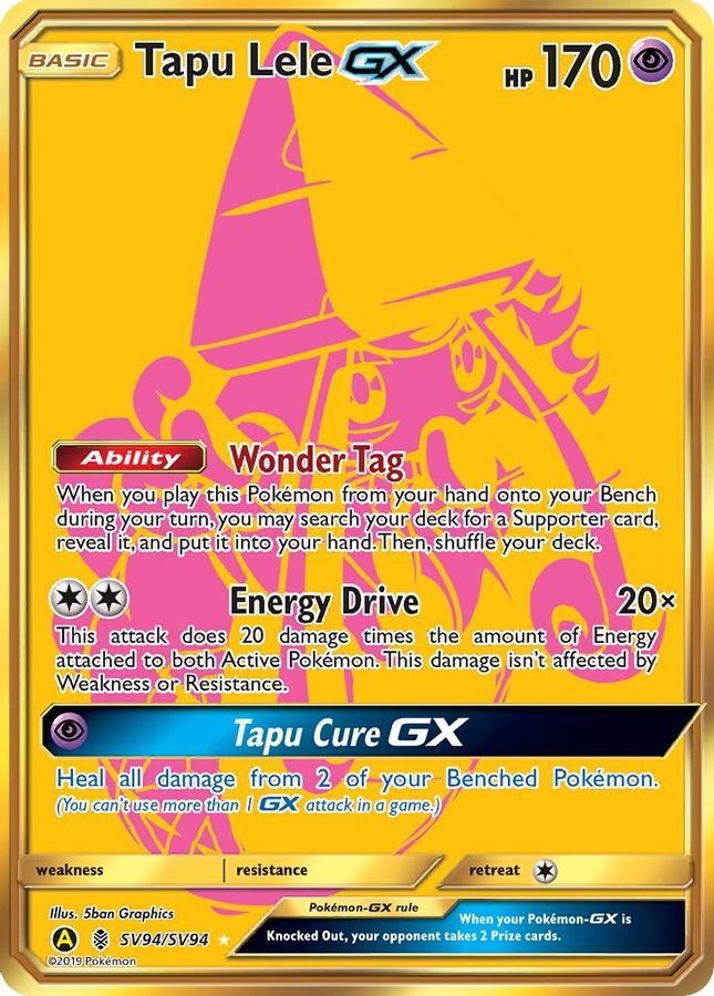 Tapu Lele GX SV94/SV94 Raw Card - Collectible Trading Card