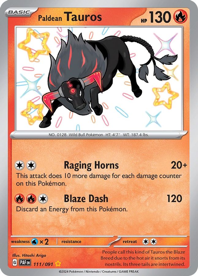 Tauros 111/091 - Monster Mart - Pokémon Cards Australia