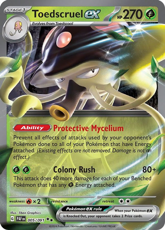 Toedscruel EX 005/091 - Monster Mart - Pokémon Cards Australia