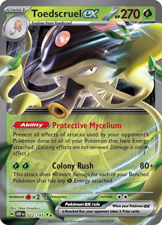 Toedscruel EX 022/197 - Monster Mart - Pokémon Cards Australia