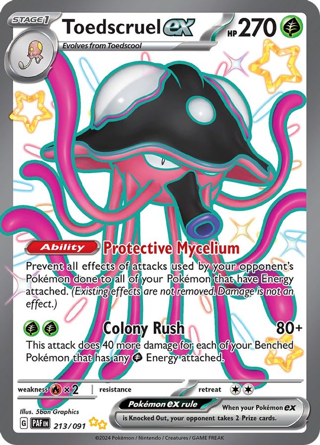 Toedscruel EX 213/091 - Monster Mart - Pokémon Cards Australia