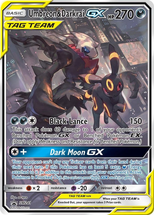 Umbreon & Darkrai GX SM241 - Monster Mart - Pokémon Cards Australia