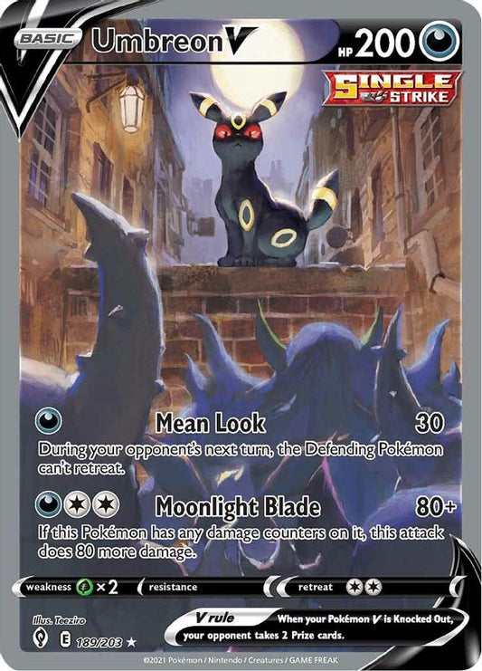 Umbreon V 189/203 - Monster Mart - Pokémon Cards Australia